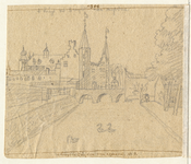 135301 Gezicht op het slot Zuylen te Oud-Zuilen (gemeente Zuilen) uit het oosten met rechts een gedeelte van het ...